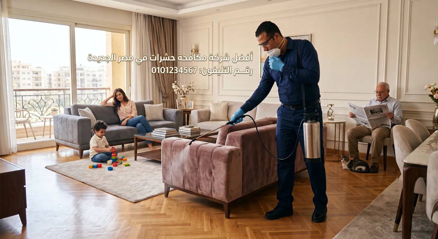 الفحص الفعلي لطواقم أفضل شركة مكافحة حشرات بمصر الجديدة لتأمين عمارات الكوربة وروكسي