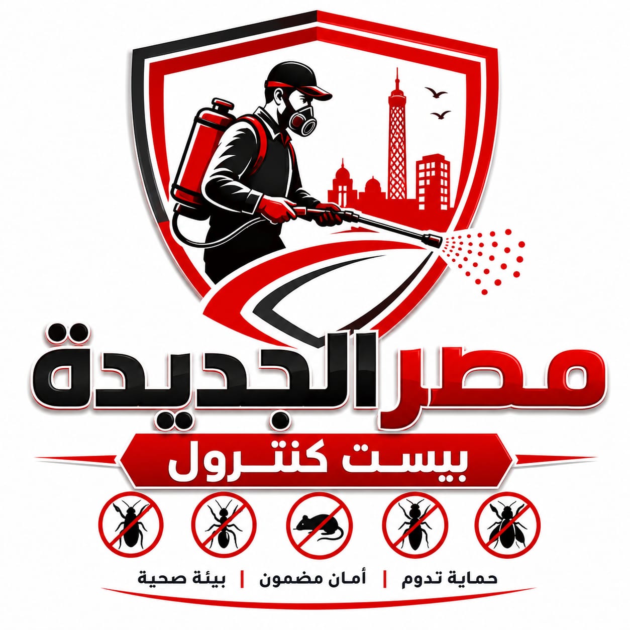 شعار شركة مكافحة حشرات مصر الجديدة